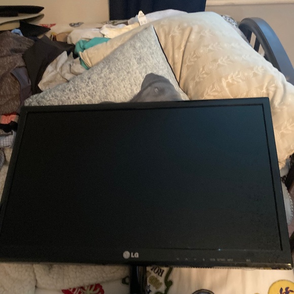 Tv and a computer monitor